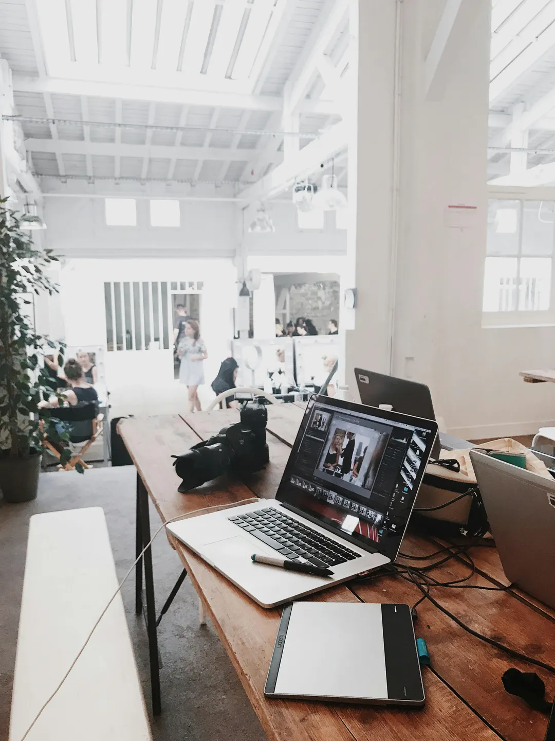 Designer working on brand graphics