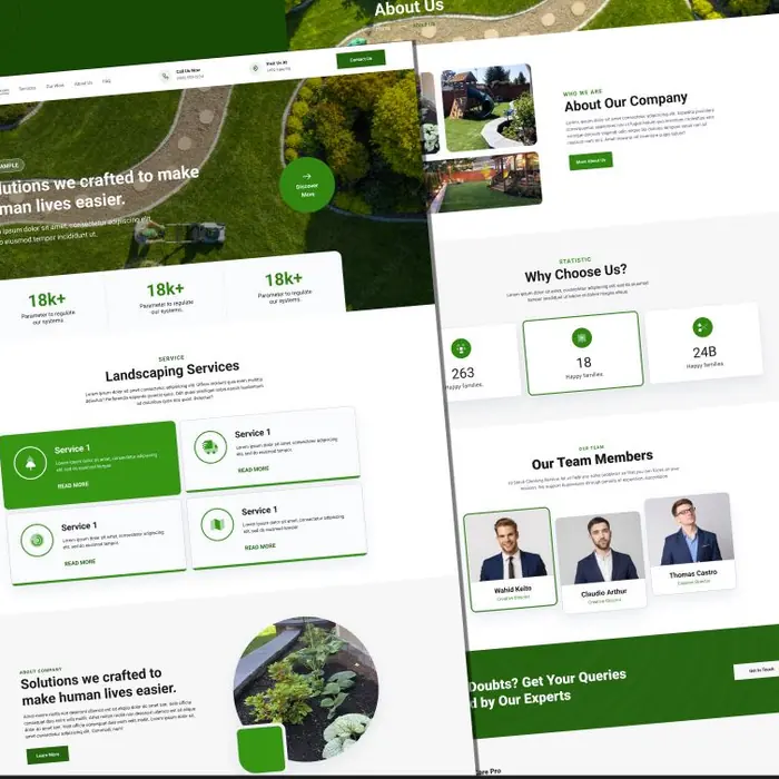 Lawn Pros landscaping website preview